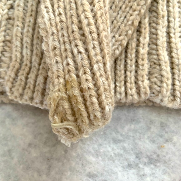 Pink Republic Nordiac style sweater cardigan sz L, creamy tan/pink/burgundy/blue - Picture 10 of 11